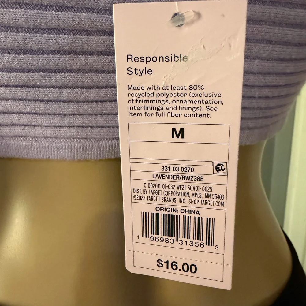 Target Lilac Ribbed Bralette - Picture 3 of 3